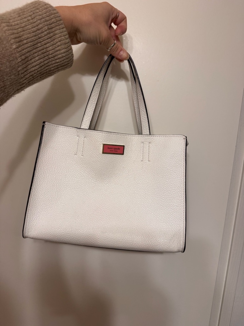 kate spade New York Sam white satchel